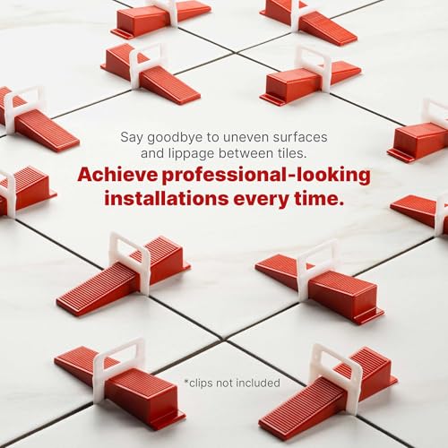 3000 Pcs Wedges for Tile Leveling System - Saves You Time for Perfect Precise Installation of Ceramic Tiles - Get Professional Results for Your Shower, Bathroom, Backsplash - size: 3000 Wedges