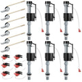 Saillong 6 Set Universal Toilet Tank Replacement Kit, Include Fill Valve, 2 Inch Low Flow Rubber Flapper, Front Mount Toilet Flush Brass Handle, Adjustable, Quiet, Easy Install Repair Kit