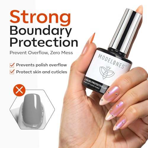 modelones Liquid Latex for Nails, 2 pcs Peel Off Gel Nail Polish Barrier - color: Liquid Latex for Nails White
