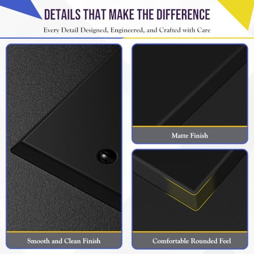 ENERLITES Blank Metal Wall Plate, 1-Gang, 10 PACK, Black Matte - color: Black Matte, size: 1 Gang - Standard