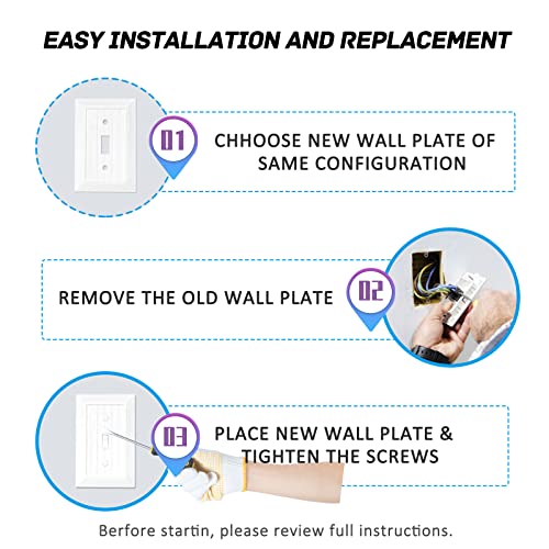 Modern Decorative Wall Plate Retro Wood Grain design Switch Cover Outlet Cover for Light Switch, Smart Switch, Dimmer, GFCI, USB Outlet (Single Toggle 4-Pack) - size: Single Toggle 4-Pack