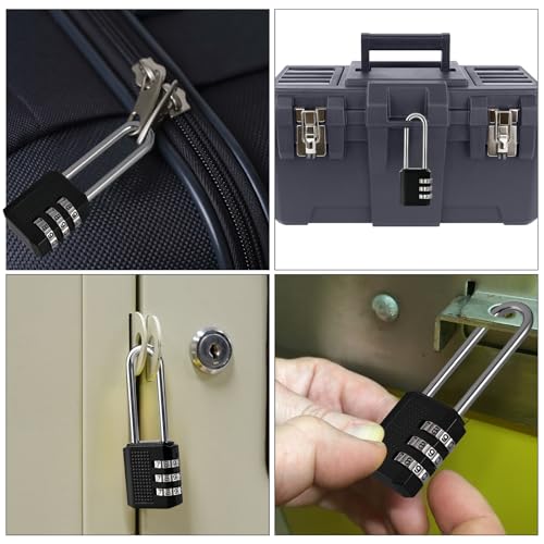 Faburo 4 Pack 2.2 in Long Shackle Small Combination Locker Lock