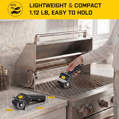 SOARFLY Electric Grill Brush for Outdoor, 600RPM Cordless BBQ Grill Cleaner