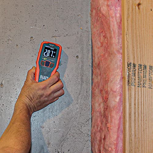 Klein Tools ET140 Pinless Moisture Meter for Non-Destructive Moisture Detection in Drywall, Wood, and Masonry; Detects up to 3/4-Inch Below Surface - style: Moisture Meter