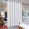 RYB HOME Extra Long Curtains for Home Theater Office Backdrop Dining Room - color: Greyish White, size: 100"W x 132"L (Pack of 1)