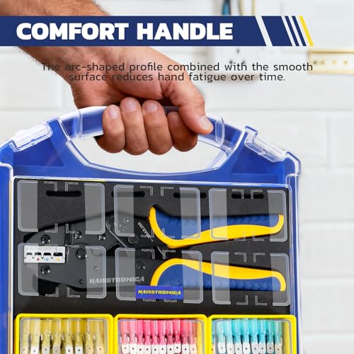 haisstronica 310PCS Heat Shrink Spade Connectors Set, 9" Wire Crimper - size: 310 PCS