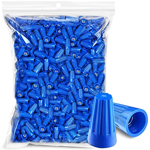 1000 Pcs Blue Wire Connectors Nuts, Electrical Wire Caps Insulated - color: Blue-1000PCS