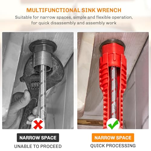 14-in-1 Faucet & Sink Wrench, Multi-Functional Tap Spanner Tool - style: Fourteen-in-One
