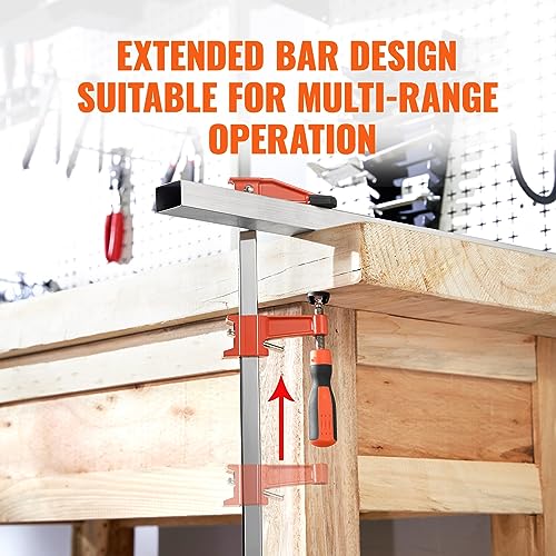 VEVOR Bar Clamps for Woodworking, 2-Pack 36" Clamp, Quick-Change F Clamp with 600 lbs Load Limit, 2.5" Throat Depth, Cast Iron and Carbon Steel, Wood Clamps for Woodworking Metal Working - size: 36"(2 Pack), style: Medium-Duty