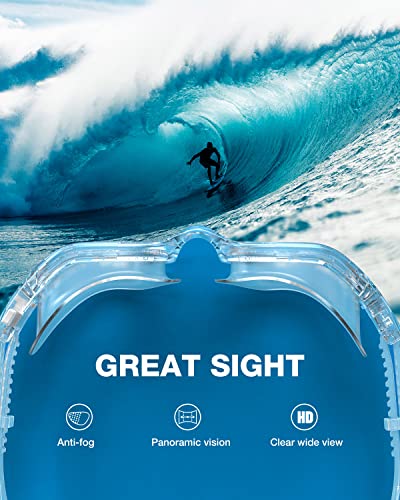 ZIONOR Swim Goggles, G1 SE Swimming Goggles Anti-Fog for Adult Men Women - color: A1-clear Lens Clear Frame