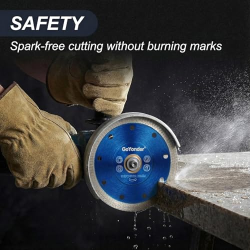 GoYonder 5pcs 4" Grinder Blades Tile Blade, Diamond Saw Blade for Cutting Porcelain Tiles Granite, 115mm Tile Cutting Blade for Angle Grinder - size: 4"-Blue-5 PCS