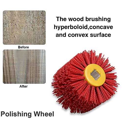 Shinboc 4.7 x 4 Inch Surface Conditioning Tool, 80 Grit Nylon Wheel Red - style: 80 Grit Red