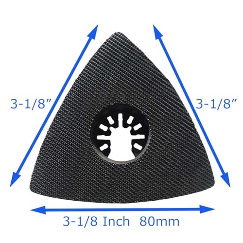 XXGO 3 Pcs 3-1/8 Inch 80mm Triangle Oscillating Multi Tool Sanding Pads - size: 3-1/8 Inch Triangle Sanding Pad - 3 Pcs