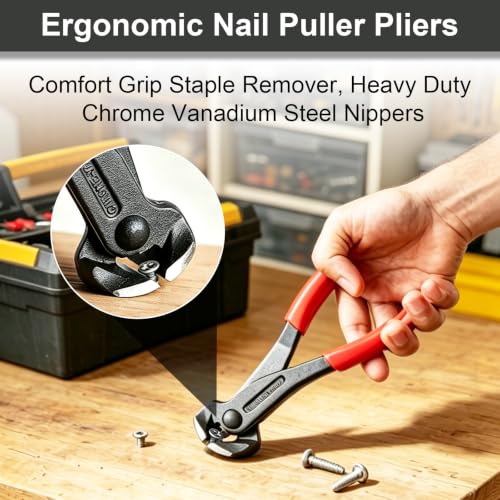 5-Piece Heavy Duty Upholstery Staple Remover Tool Set with Nail Puller Plier, Tack Lifter, Fastener Remover for Carpet,Furniture,Floor,Photo Frame,Wooden - color: 5 Pcs