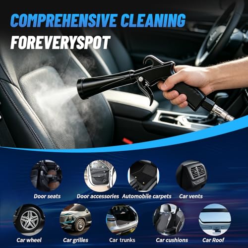 Tornado Air Blow Gun Kit, High Pressure Pneumatic Air Duster for Car Detailing, Metal Nozzle Car Cleaning Gun with Multi-Accessory Cleaning Kit for Interior, Engine and Workshop Cleaning