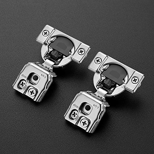 Ravinte 1-1/4 Inch Overlay Soft Close Hinge Kitchen Cabinet Hinges 60 Pack | 30 Pairs， Stainless Steel, Satin Nickel, Cabinet Hardware, Face Frame Fit, Adjustable For Kitchen, Cupboard, Furniture Doors - size: 1-1/4 inch Overlay