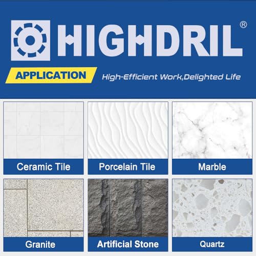 HIGHDRIL 13Pcs Diamond Hole Saw Kit for Tile Porcelain Ceramic Granite - size: Kit 1 Thread