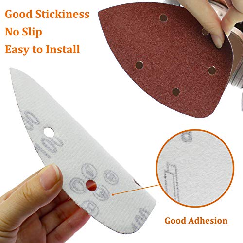 50 Pcs Mouse Detail Sander Sandpaper, 100 Grit, 5 Hole - size: 100 Grit - 50 Pcs