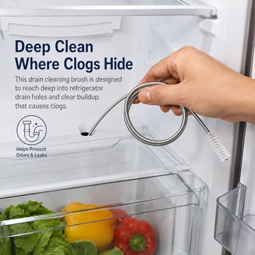 2 Pack 86 Inch Long Flexible Drain Brush, Sunroof Drain Cleaning Tool for Ice Maker, Refrigerator & AC Drain Line - size: 86 IN