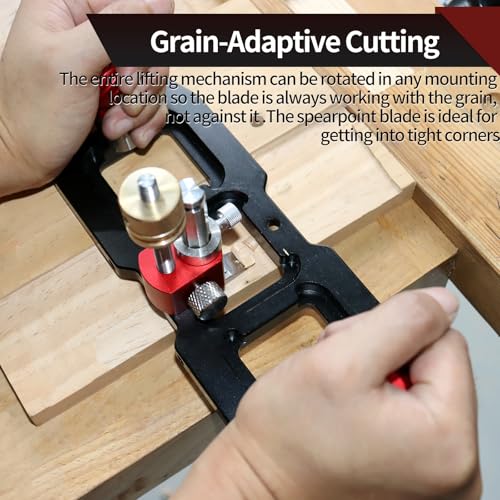 Router Plane, Precision Quick Adjust Depth Adjustment Handheld Planer Aluminum Alloy Woodworking Tool for Corner Tuning Cutting Dados Grooves Mortise DIY Carpentry