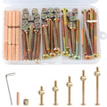 M6x40/50/60/70/80mm Crib Screws Assortment 20 Set Wooden Bed Hardware Kit