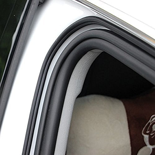 Universal Door Seal Strip, B-Shape Rubber Weatherstrip for Auto Windows Sunroof & Engine Cover Protection (16.5 Feet, Black) - size: 51/100" (W) x 1/5" (T) x 16.5' (L)