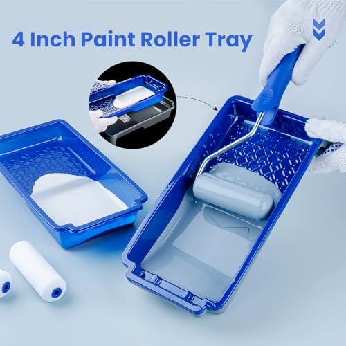 Mister Rui 4 Inch Paint Tray Liners 15-Pack, Disposable Liners Refills