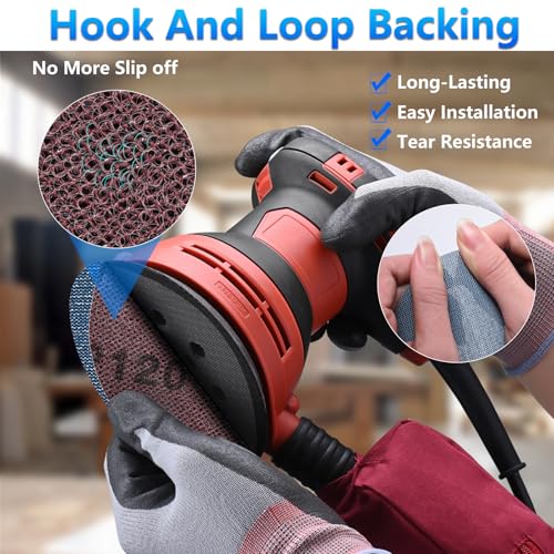 50Pcs 5 Inch Ceramic Mesh Sanding Disc Assortment for Orbital Sander - style: 5 Inch