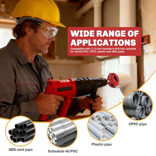 PVC Pipe Reamer, 9Pcs Pipe Reamer for SCH40, Includes 1/2 inch, 3/4 inch, 1 inch, 1-1/4inch, 1-1/2inch, 2inch, 2-1/2inch, 3inch, 4inch Head Aluminum with 2 Blades PVC Fitting Saver - size: JD-9PCS-XK