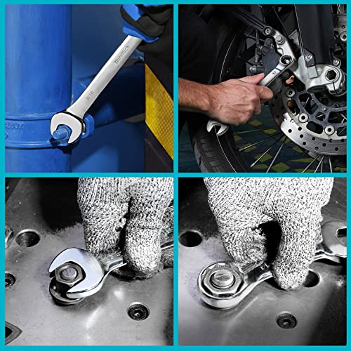 DURATECH 52-Piece Combination Wrench Set, Regular & Stubby, SAE & Metric - size: Metric&SAE(52 PCS)