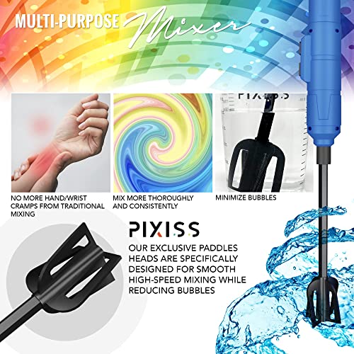 Epoxy Mixer Resin Mixer - Rechargeable Battery Electric Handheld Mixer for Resin Accessories, Epoxy Stirrer for Resin, Silicone Resin Molds Mixing, Epoxy Molds, DIY Crafts Tumblers, 3 Included Paddles