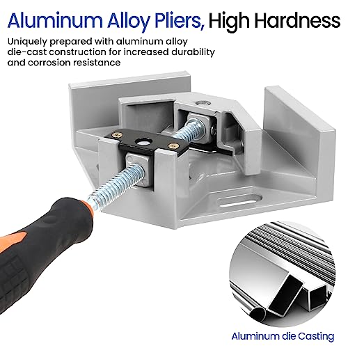 Corner Clamp for Woodworking 4PCS 90 Degree Right Angle Clamp - color: Grey