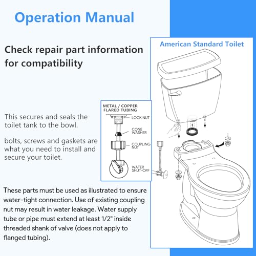 3 Inch Toilet Tank Gasket and Bolts Kit for Champion 4 - color: Green