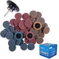 S SATC 46PCS Sanding Discs 2 Inch Quick Change Discs 1pcs 1/4'' Holder Surface Conditioning Discs Fine Medium Coarse for Die Grinder Surface Strip Grind Polish Burr Finish Rust Paint Removal - size: 2 Inch