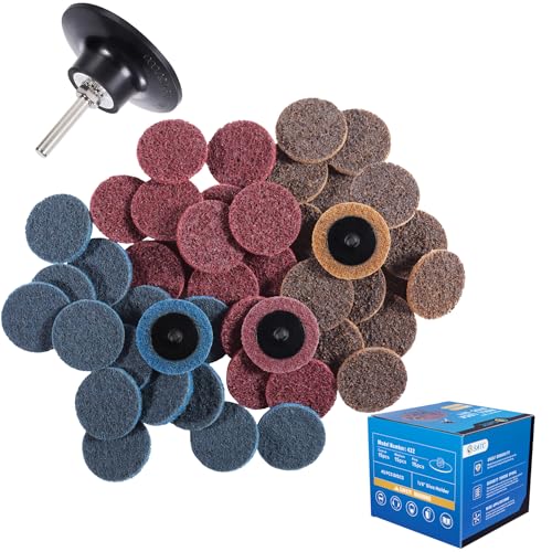 S SATC 46PCS Sanding Discs 2 Inch Quick Change Discs 1pcs 1/4'' Holder Surface Conditioning Discs Fine Medium Coarse for Die Grinder Surface Strip Grind Polish Burr Finish Rust Paint Removal - size: 2 Inch