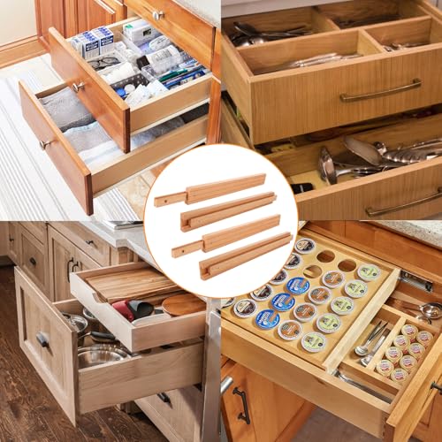 WOPPLXY 6 PCS Wood Drawer Slides, 16 Inch Wooden Drawer Slides, Wood Center Mount Drawer Slides Replacement Part