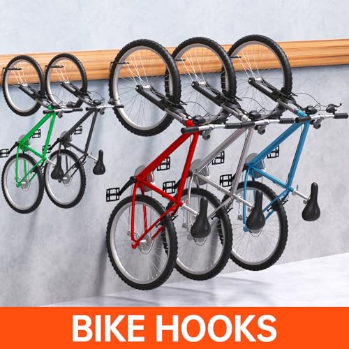 GURADESIGN 8-Pack Heavy Duty Bike Hook, Loading Capacity 100 LBS, 6 inch, Bike Hooks for Garage Wall and Garage Ceiling - style: 8-Piece