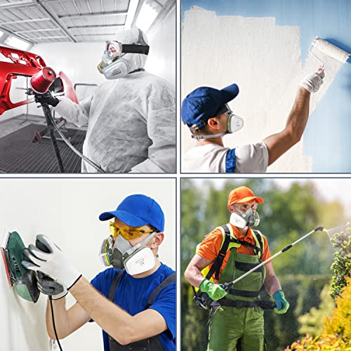 AirGearPro M-500 ABEK1-P2 Reusable Respirator Mask | Anti-Dust mask Ideal for Spray Painting, Sanding, Building work, DIY and more. - style: Abek1 P2