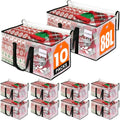RoomHacks Clear Heavy Duty Extra Large Moving Bags, Reinforced Handle & Double Zipper, Storage Bags Alternative to Moving Box (10 Packs) - size: 88L- 10Packs