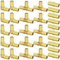 30pcs 1/2" PEX Fittings, Elbow TEE Straight Couplings Set, PEX Brass Crimp Fitting Combo with Tees, Elbows, Straights | for PEX Pipe - size: 1/2"-30pcs