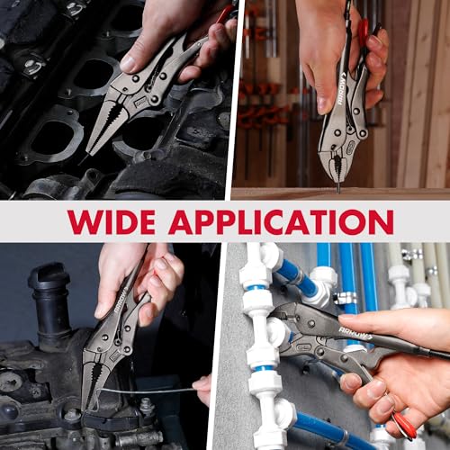 ARROW 5-piece Locking Pliers Set, Chromium-Molybdenum Vice Grips - style: 5-piece