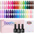 Beetles Gel Nail Polish Set, 40 PCS 36 Colors Verse of Flower Garden Kit | with Base Coat Glossy & Matte Top Coats,Floral Stickers for Uv Led Gel Polish Manicures And Gifts - color: Verse of Flower