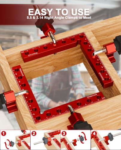 2 Pack Corner Clamps for Woodworking,90 Degree Clamping Squares. - size: 2PCS