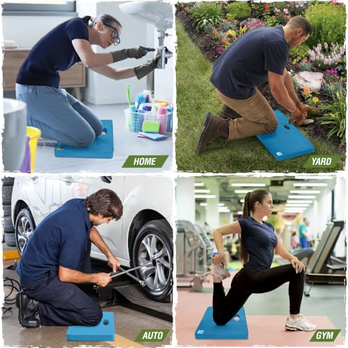RUGGED RHINO Extra Thick Foam Kneeling Pad for Gardening, Bright Blue - color: Bright Blue