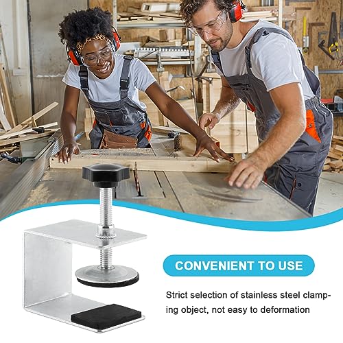 Cabinet Drawer Installation Clamps, 2/4PCS C Clamps Drawer Fixing Clip with Silicone Protect Pad, Woodworking Cabinet Hardware Jig for Door Front Knobs, Pulls Handles Install(Size:4pcs)