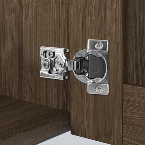 1/2 Inch Overlay Soft Close Cabinet Hinges, 6 Pack Slow Soft Close Hinges for Kitchen Cabinets Satin Nickel Hidden Self Closing Kitchen Cabinet Hinges - size: 1/2 inch Overlay