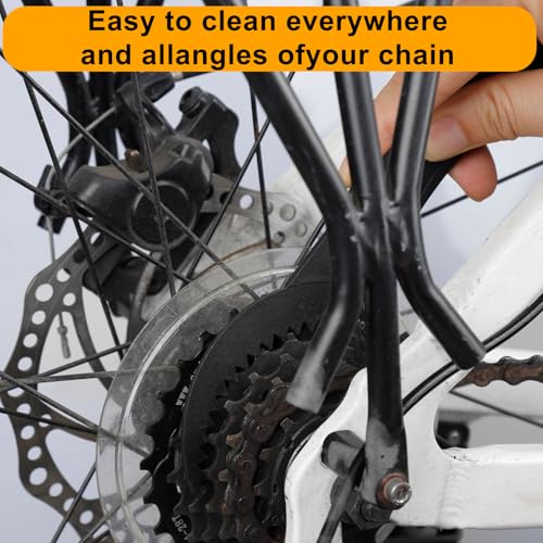 6-Piece Bike Chain Cleaner Kit with 3 Brushes & Cleaning Tools - for MTB, Motorcycle, E-Bike - Rust Removal & Maintenance