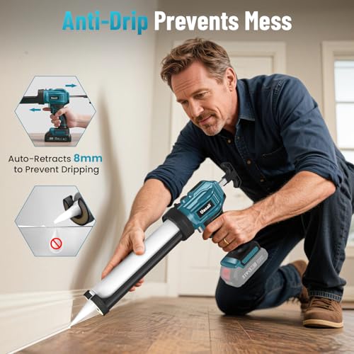 Electric Caulking Gun Compatible with 18V Makita Battery - color: Blue