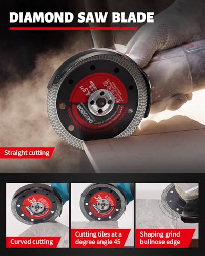 DAYDOOR Diamond Hole Saw Kit, 15-Piece Tile Hole Saw Kit Vacuum Brazed(Red) - color: Red, size: 1/4",5/16",4/5",1",1-3/8",2",3",4"