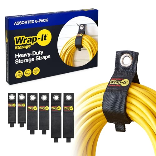 Heavy-Duty Wrap-It Storage Straps - Assorted 6-Pack - size: Assorted 6-Pack